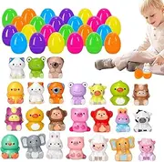 Easter Eggs Prefilled, Holiday Basket Stuffers, Cartoon Sensory Stress Relief Tool, Portable Pinching Fidget for Kids