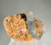 BARITE ON CALCITE - Stoneham, Weld County, Colorado