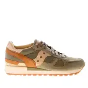 SAUCONY men shoes green brown nylon suede Shadow Original sneaker s70593-3