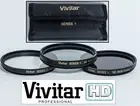3-Pcs Hi Def (UV Polarizer & FLD) Filter Kit For Sony Alpha A6300 ILCE-6300