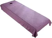 Beauty Salon Bed Sheet with Hole, Soft Massage Table Sheet Bed Cover for Massage Couch, SPA Bed, Home, Violet