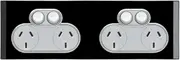 Clipsal Saturn Quad Powerpoint Espresso Black