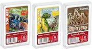 Ass Altenburger Set of 3 Quartet Games/Quartet Wildness Consisting of 1. Top Ass Dinosaurs - 2. Top Ass Wild Animals - 3. Top Ass Poisonous Animals