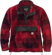 Carhartt Relaxed Fit Plaid, fleece pullover , color: Dark Red/Red , size: M
