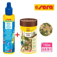 在飛比找momo購物網優惠-【Sera 德國】水質安定劑50ml+成長薄片飼料100ml