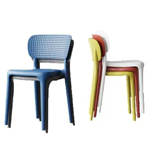 北歐塑料餐椅家用簡約易凳子靠背書桌洽談椅網紅餐廳餐桌椅子ins」
