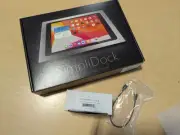 SimpliDock Wall Mount for iPad 10th Gen 10.9" Ebony Wood Grain W/ Power Supply