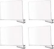 Vaguelly 4Pcs Clear Shelf Divider Wardrobe Clothes Separator for Neat Storage for Organizing Clothes Towels and Books Closet Cabinet and Bathroom Spaces