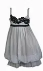 Amelia Toro Designer Couture Dress White Black Floral 4 Small New