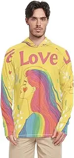 [Caihoyu] Mens Sun Protection Hoodie Long Sleeve Lightweight UPF 50+ Sailing Rash Guard, Multicolor02, XL