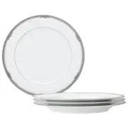 Noritake Dinner Plates 10.5 in Porcelain Material W/Microwave Safe White (Set-4)