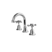 Entice Swivel Spout Basin Three-Piece Set Chrome Solid Brass