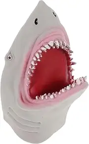 BESPORTBLE 1Pc Realistic Shark Hand Puppet Grey Soft Storytelling Doll for Interactive Parent Role Play Puppet for Imagination Activities and Communication Skills