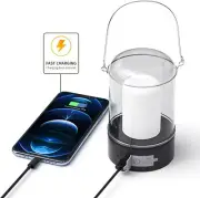 Outdoor Rechargeable Camping Lantern, LED Portable Survival Lantern for Hurrican