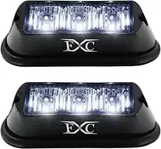 (2PCS) 3-LED Strobe Light White Waterproof Emergency Beacon Flash Lights,Purishion Caution Bar 12 Different Flashing Car SUV Pickup Truck Van