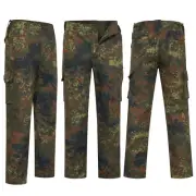 Army Trouser German Military Style M65 Combat Cargo Flecktarn Camo Pants New