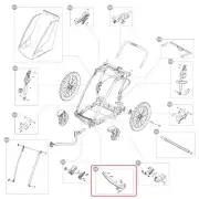 Thule Footwell Assembly Fußraumrahmen Single for Thule Chariot Sports Cross 2