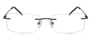 Rectangle Rimless Metal Men's Glasses Online Blue Size 53 - Lenses Included - Private Health Rebate - Blue Light Block - SmartBuy Collection