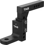 TAG Adjustable Heavy Duty Tow Ball Mount - 90° Face, 50mm Square Hitch