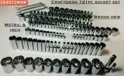 CRAFTSMAN 121 pc 1/4 3/8 1/2 Dr SAE METRIC MM 6pt 12pt wrench socket Tool set
