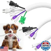 UOMTFAI Dog and Cat Cord Protector 6.6ft - 3 Pack, Flexible Cable Sleeve for