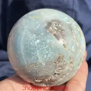 1.1LB Natural amazonite ball quartz crystal sphere 72mm reiki healing XQ879