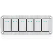6 Gang Aluminum Rocker Switch Panel - 12V/24V Switch Panel 3 Pin ON/Off Pre-W...