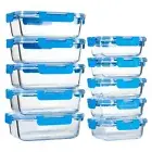 10 Pcs Glass Food Storage Containers Meal Prep Lunch Boxes with Airtight Lids