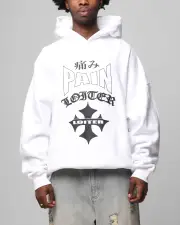 [LOITER] Loiter Ultimate Pain Hoodie White - Size XL XL White