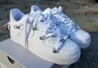 Custom Nike Air Force 1 White Rope Lace Off White Lacing System | Size 11 Men