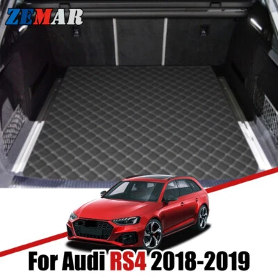 Rear Trunk Mat Cargo Liner Floor Tray Boot Protector Pad For Audi RS4 2018-2019