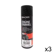 3 x Pacer Engine Enamel Semi Gloss Black 300G - Silicone-Ceramic Nano-Technology