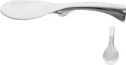 Ciieeo Non Stick Stainless Steel Rice Paddle Kitchen Spoon for Effortless Serving of Fluffy Rice for Home and Restaurant Use Stainless Steel Material