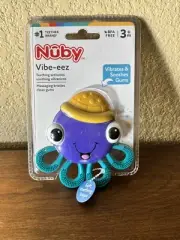 Nuby Vibe-Eez Vibrating Teether Octopus Battery Powered - Textured Surface