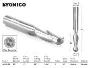 3/8" Dia. 2 Flute Ball Nose CNC Router Bit - 3/8" Shank - Yonico 34230-SC
