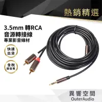 在飛比找蝦皮商城優惠-【異響空間】 3.5mm公轉2RCA公一分二音響電腦汽車AU