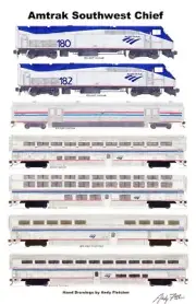 Amtrak Southwest Chief 11"x17" Poster Andy Fletcher signed