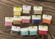 Lot Of 12 Mill Hill Glass Seed Beads NIP For Needlework Projects