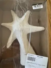 West Elm cotton Mâché tree topper star white beach theme new