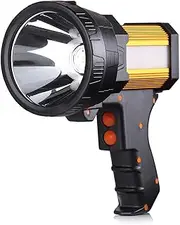 BUYSIGHT Rechargeable spotlight,Spot lights hand held large flashlight 6000 lumens handheld spotlight Lightweight and Super bright flashlight Outdoor spotlight flashlight Camping Flood searchlight