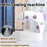 Electric Mini Desktop Sewing Machine Portable 2 Speed Held Household Tailor ^