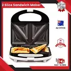 2 Slice Sandwich Maker Sandwich Press Jaffle Iron Toastie Maker Non Stick Plate
