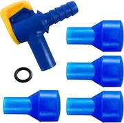Aquatic Way Bite Valve Replacement Mouthpieces fits Camelbak and Most Brands (4-Pack), with Shutoff Valve and Tube O-Ring for Hydration Bladder and Backpack Water Reservoir