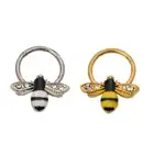 16GA Bumble Bee Hinged Clicker Nose Ring Surgical Steel Nose Piercings Sold Each