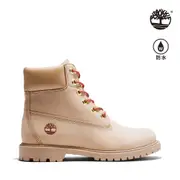 Timberland 女款淺米色磨砂革防水6吋靴|A5NY9DQ9