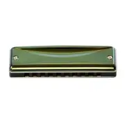 C-20 OLIVE 10 Holes Diatonic Harmonica 14 Keys Portable Beginner Harmonica - New