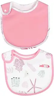 ULDIGI Baby Bibs Soft Cotton Baby Drool Bibs Teething Bibs for Boys Girls Cartoon Patterns