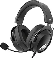 Allone ALG-GMHS7BK Wired Gaming Stereo Headset, Black, 6.3 x 3.8 x 8.7 inches (16 x 9.7 x 22 cm), e-Sports, Noise Cancelling, Mic Mute, Lightweight
