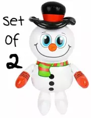 (Set Of 2) 24" Frosty The Snowman Inflatable - Blow Up Toy Party Decoration
