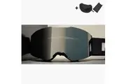 WASSUP REVO Double-layer Anti-Fog Ski Goggles Snowboarding Goggles-Bright Black&Silver